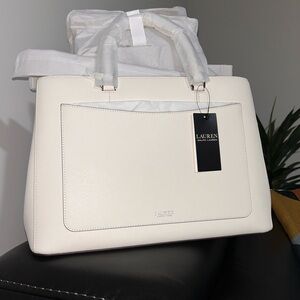 Crosshatch Leather Large Hanna Satchel
Lauren